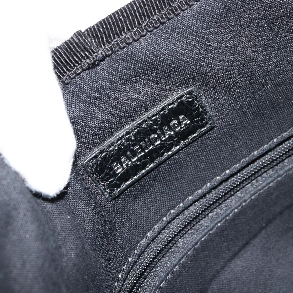 BALENCIAGA Explorer Shoulder Bag Leather Black 620259 Auth mr2509A