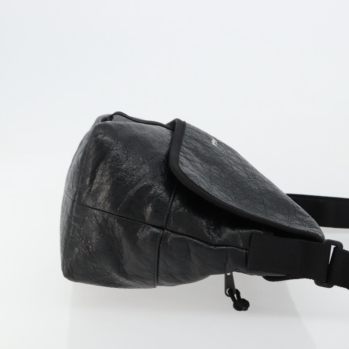 BALENCIAGA Explorer Shoulder Bag Leather Black 620259 Auth mr2509A