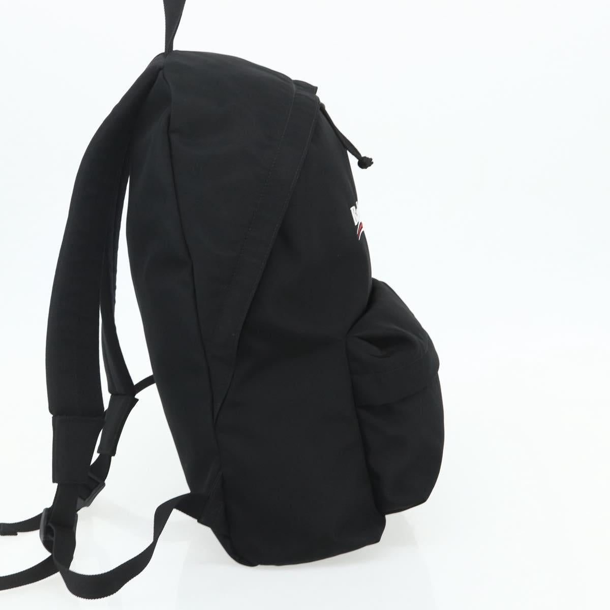 BALENCIAGA Explorer Backpack Canvas Black Silver Auth mr2518A