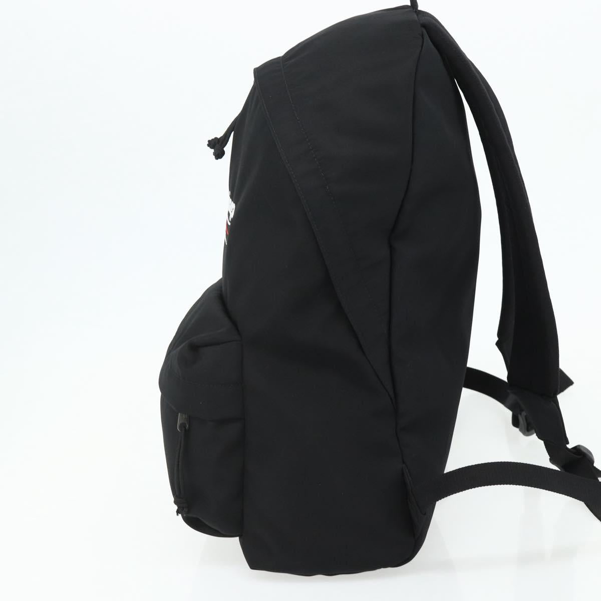 BALENCIAGA Explorer Backpack Canvas Black Silver Auth mr2518A