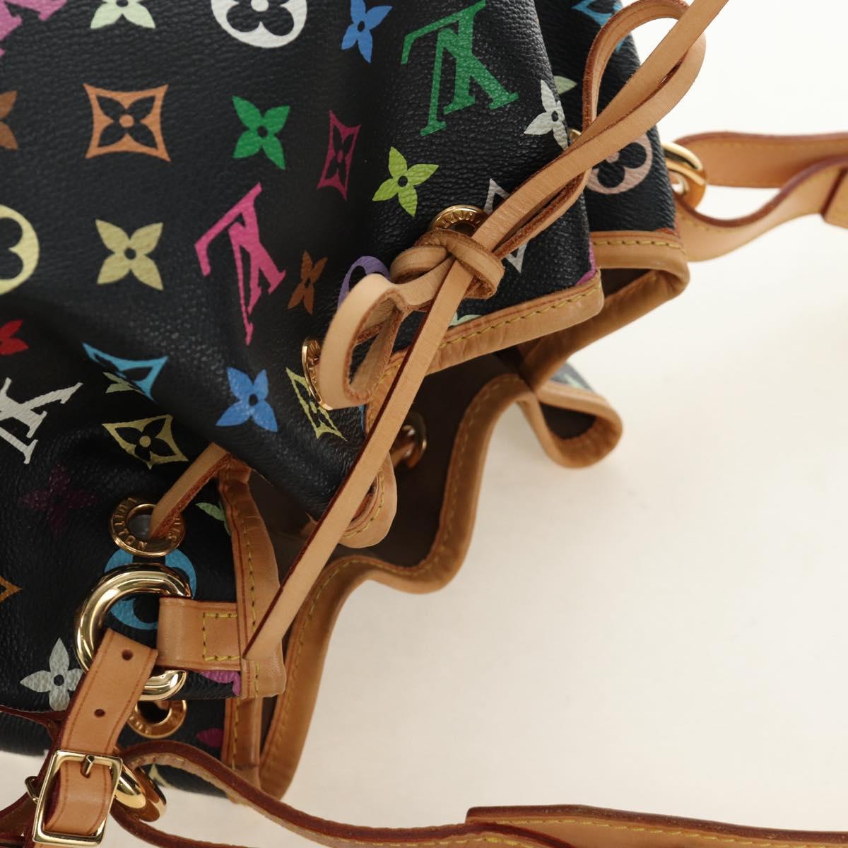 LOUIS VUITTON Monogram Multicolor Petit Noe Bag Black M42230 LV Auth mr2527SAV
