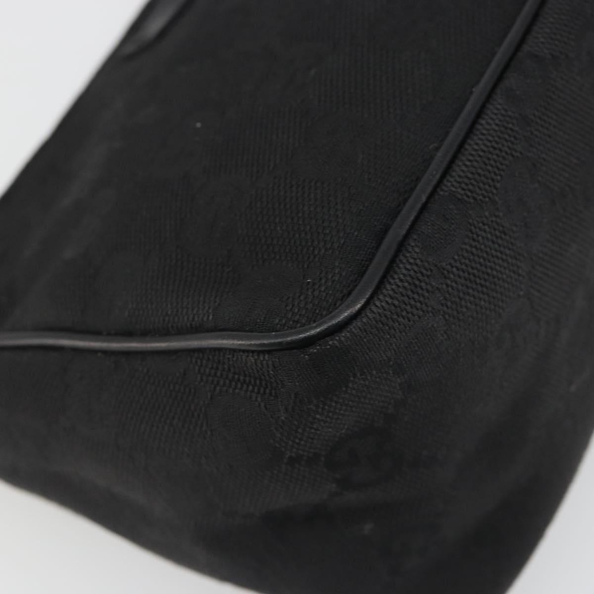 GUCCI GG Canvas Hand Bag Black Gold 106644 Auth mr2539A