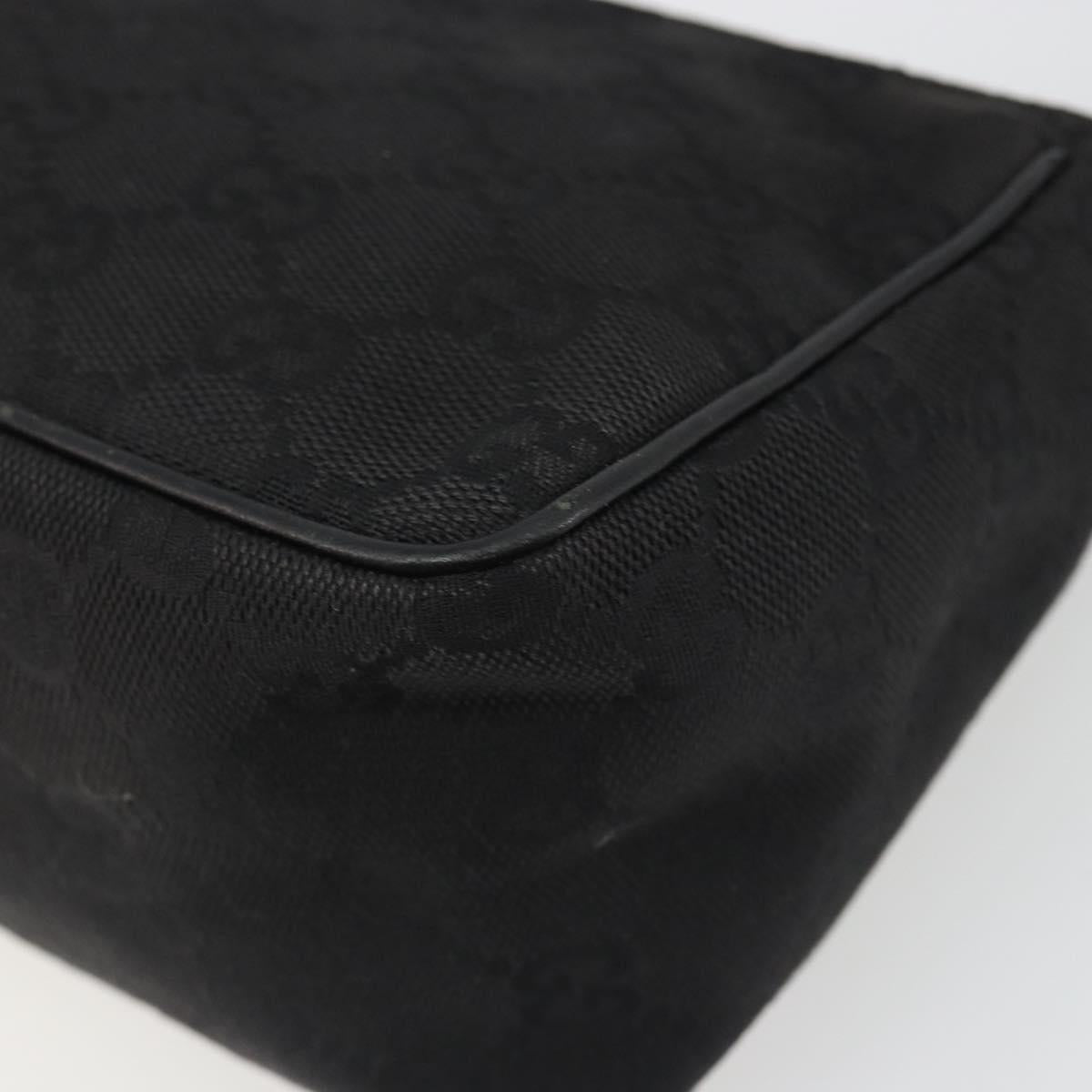 GUCCI GG Canvas Hand Bag Black Gold 106644 Auth mr2539A