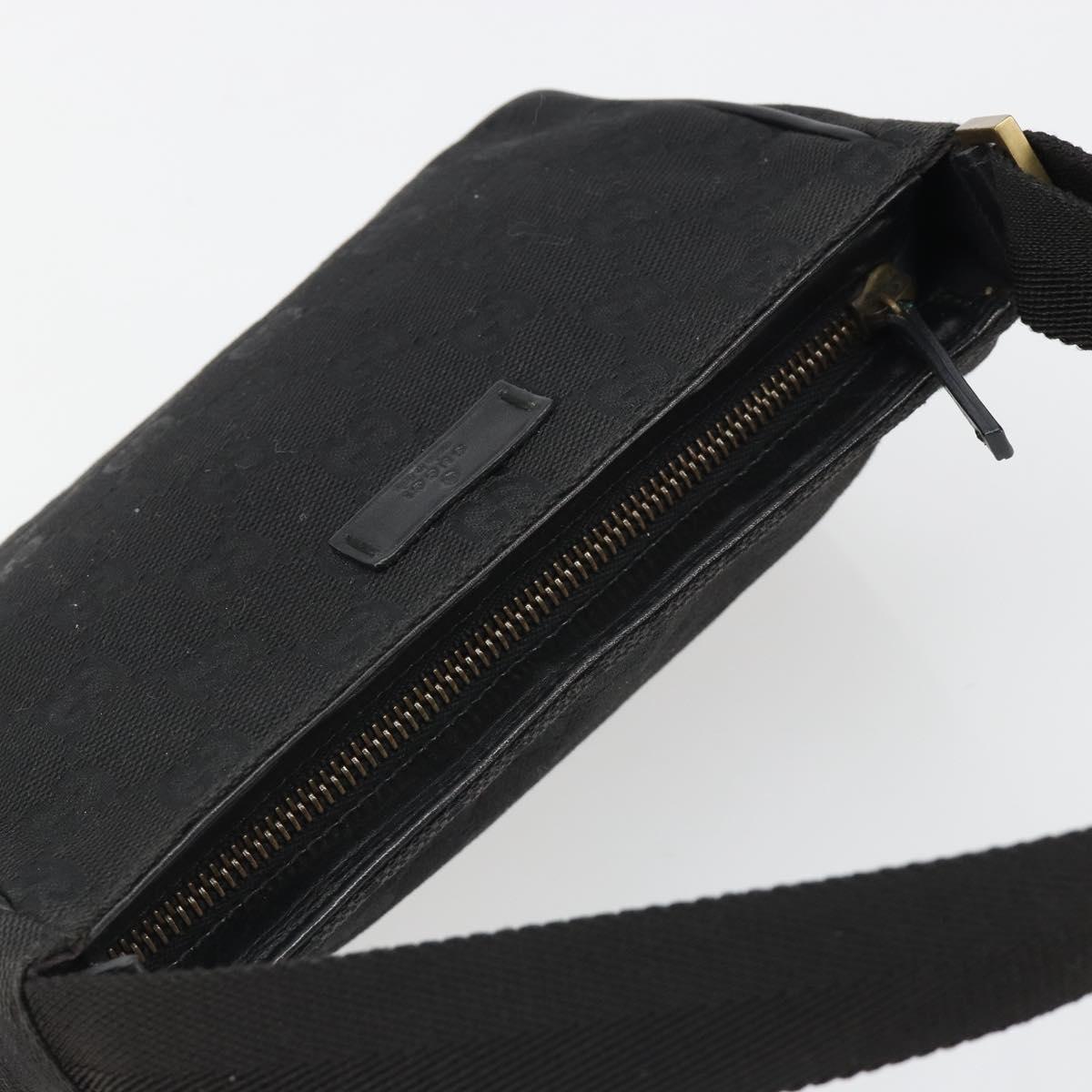 GUCCI GG Canvas Hand Bag Black Gold 106644 Auth mr2539A