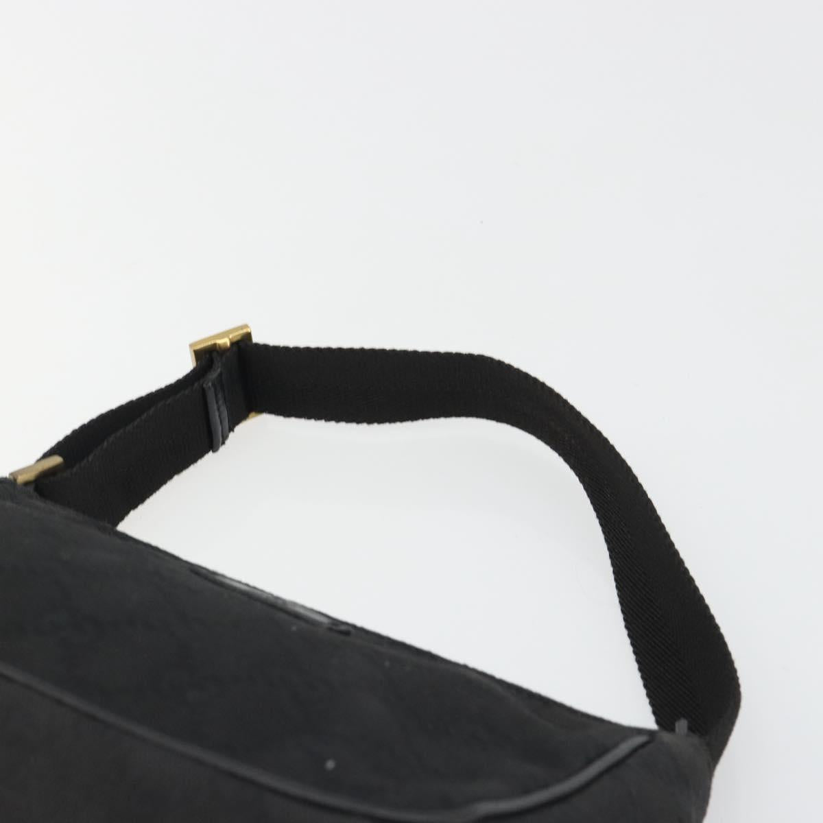 GUCCI GG Canvas Hand Bag Black Gold 106644 Auth mr2539A