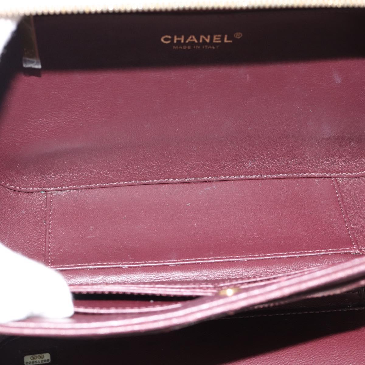CHANEL CC Filigree Vanity Hand Bag Caviar Skin 2way Beige Gold CC Auth mr2542M