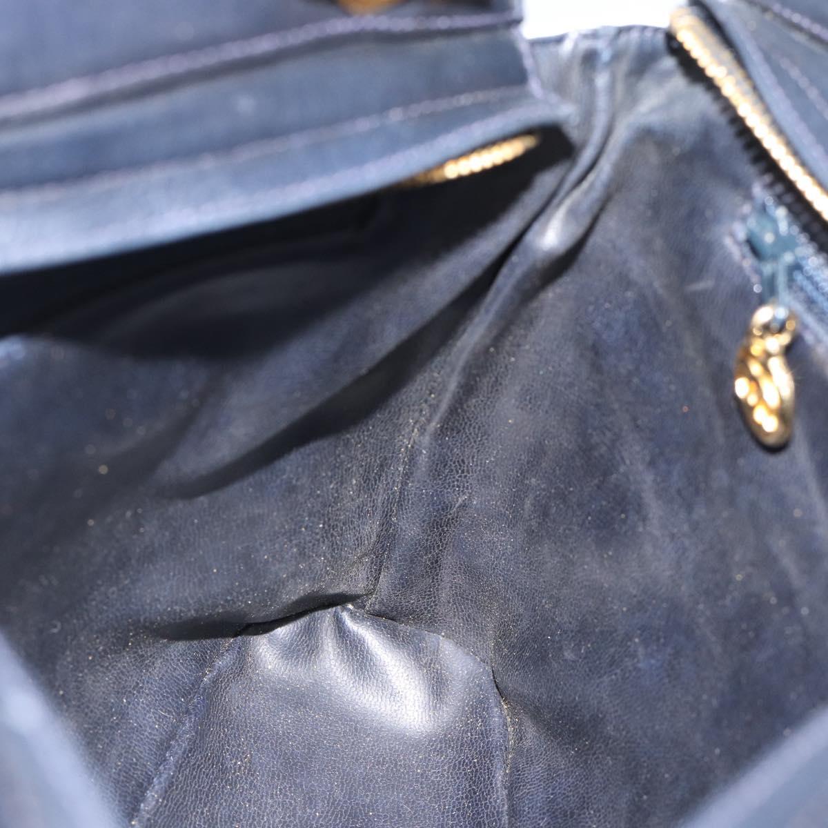 CHANEL Matelasse Chain Shoulder Bag Leather White Gold CC Auth mr2545V