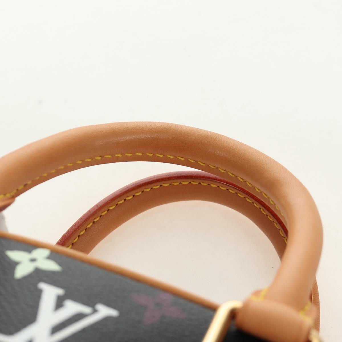 LOUIS VUITTON Monogram Multicolor Hand Bag Black LV Auth mr2560SAM