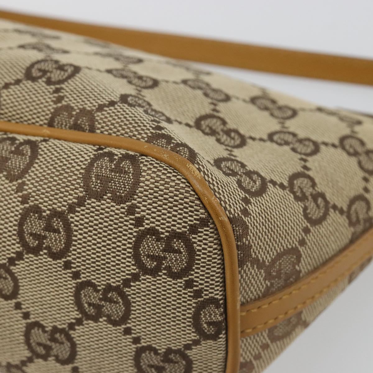 GUCCI GG Canvas Accessory Pouch Beige Gold 039 1103 2123 Auth mr2563A