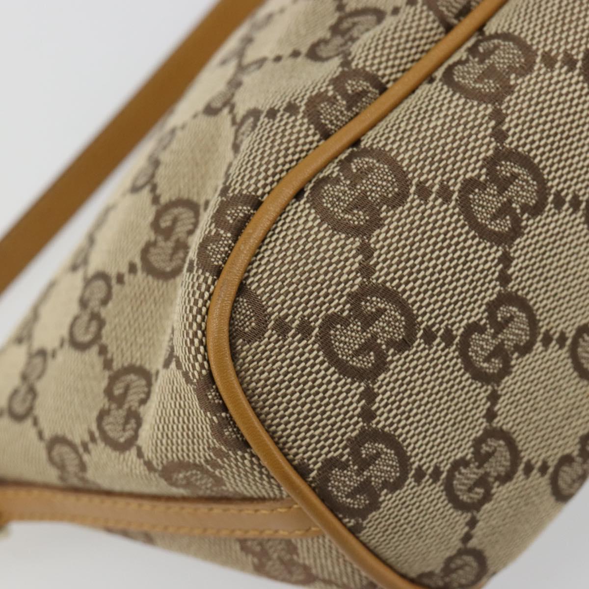 GUCCI GG Canvas Accessory Pouch Beige Gold 039 1103 2123 Auth mr2563A