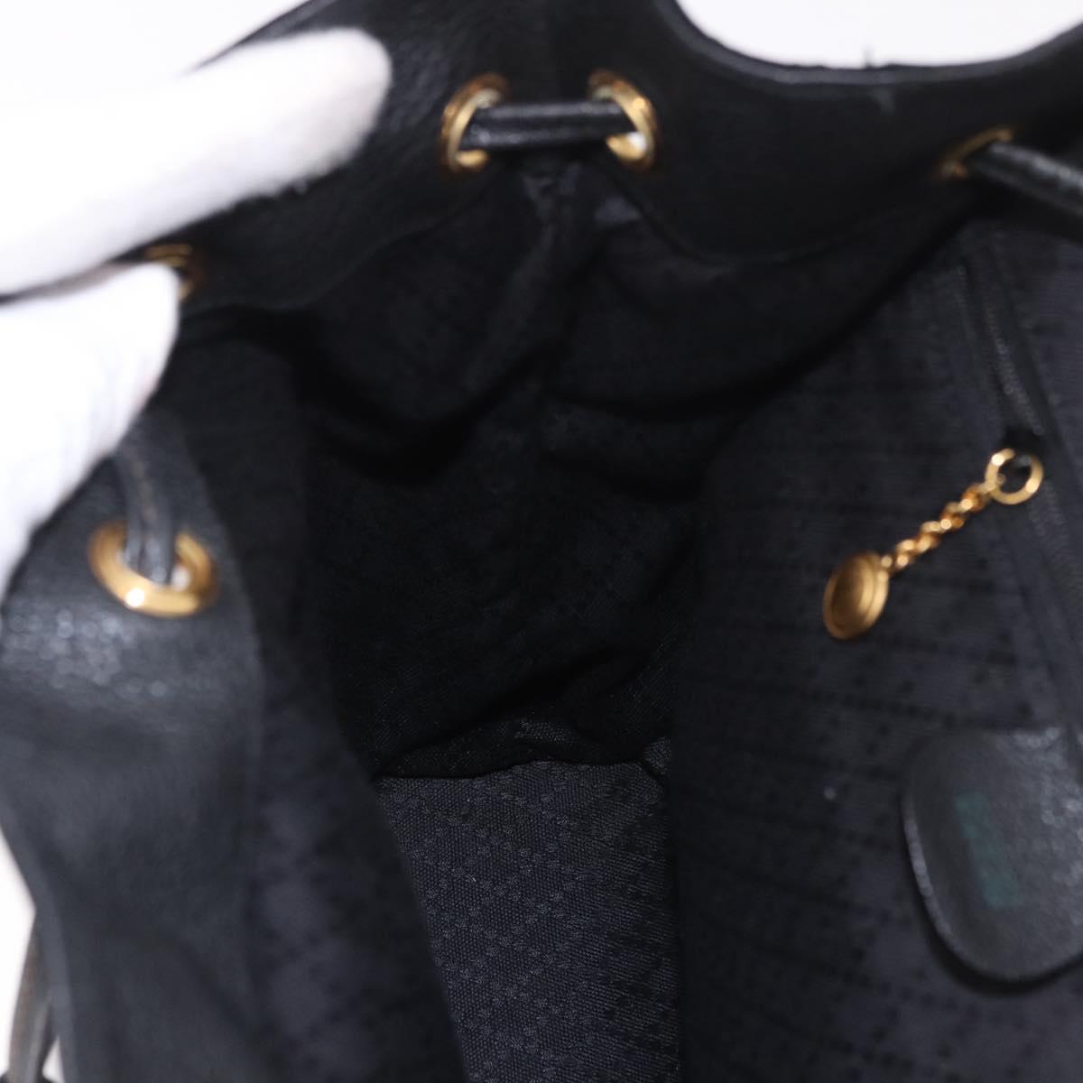 GUCCI Bamboo Backpack Suede Navy Gold 003 2058 0016 Auth mr2566
