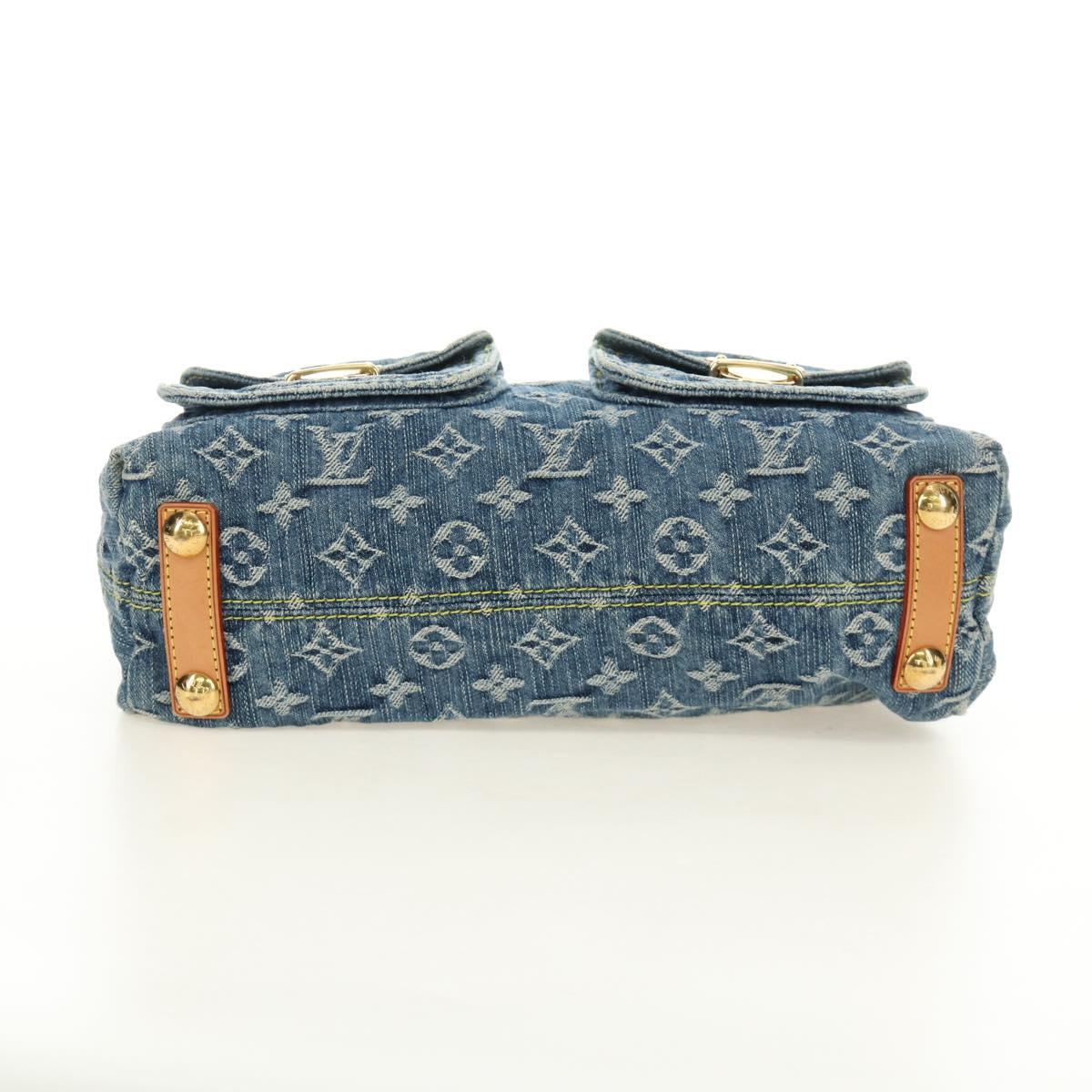 LOUIS VUITTON Monogram Denim Buggy PM Shoulder Bag Blue M95049 LV Auth mr2567SAM