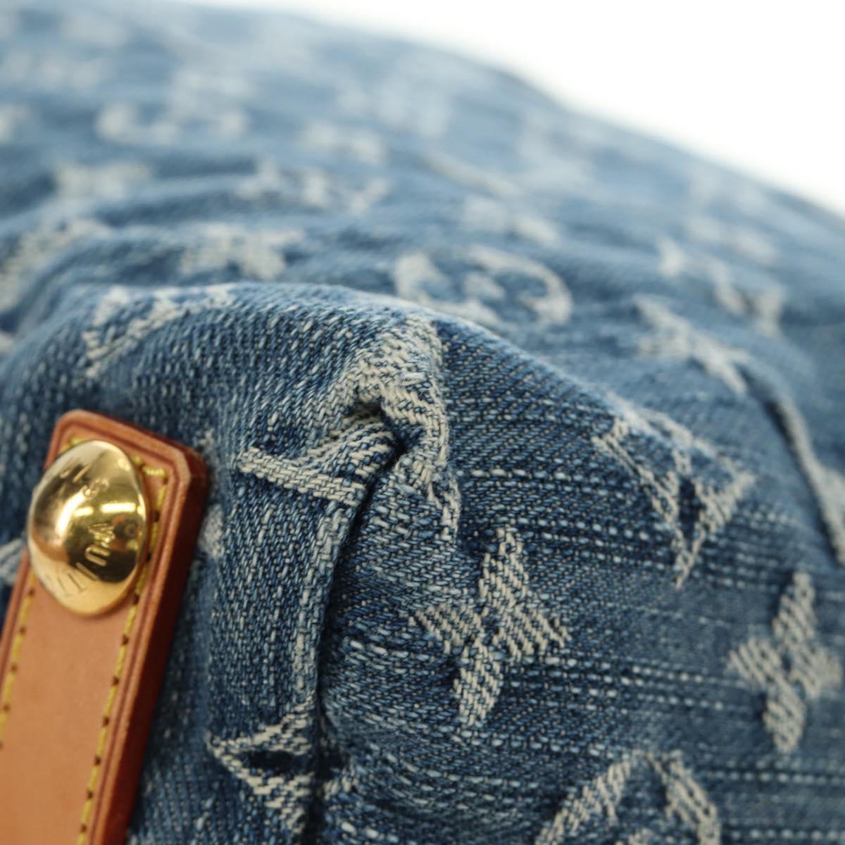 LOUIS VUITTON Monogram Denim Buggy PM Shoulder Bag Blue M95049 LV Auth mr2567SAM