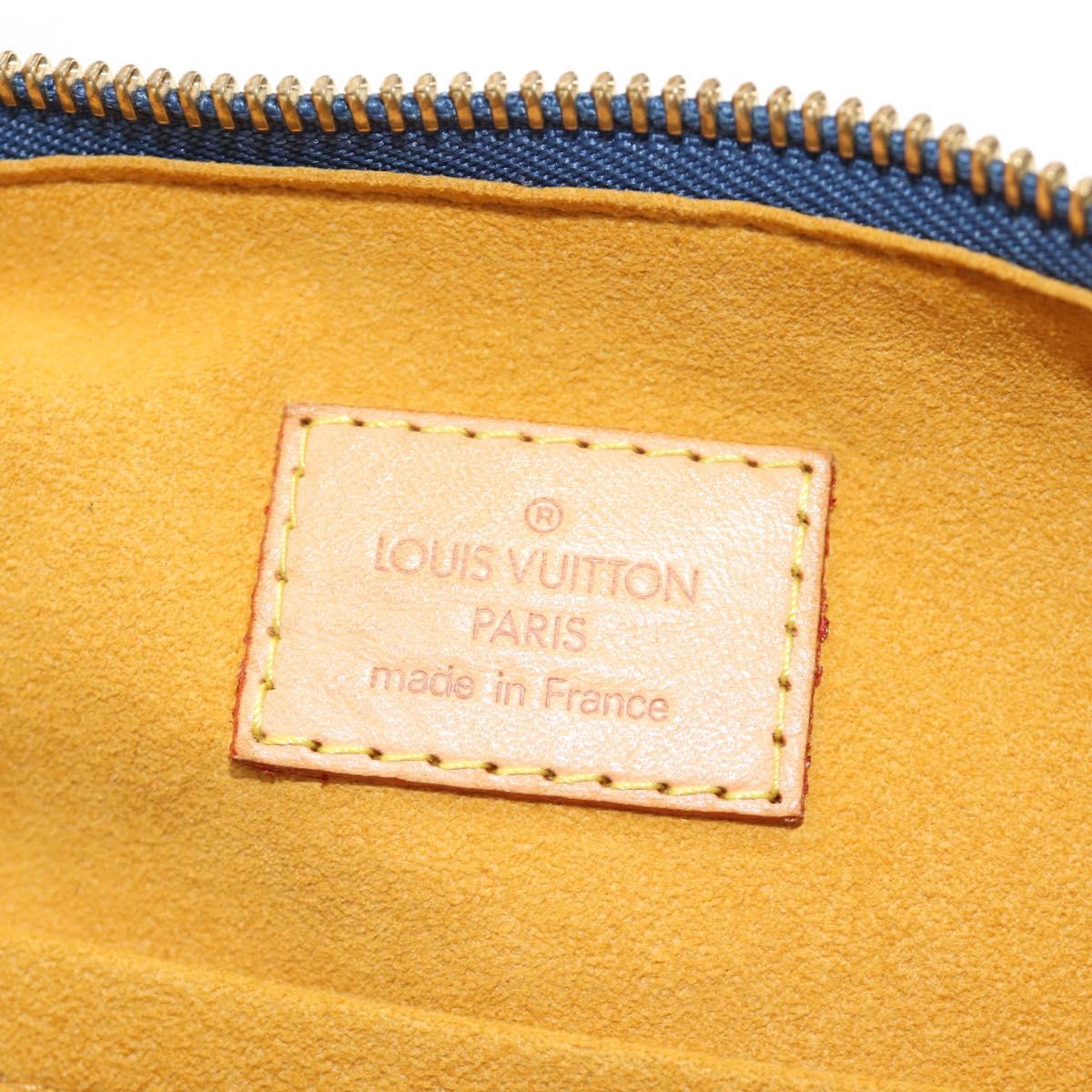 LOUIS VUITTON Monogram Denim Buggy PM Shoulder Bag Blue M95049 LV Auth mr2567SAM