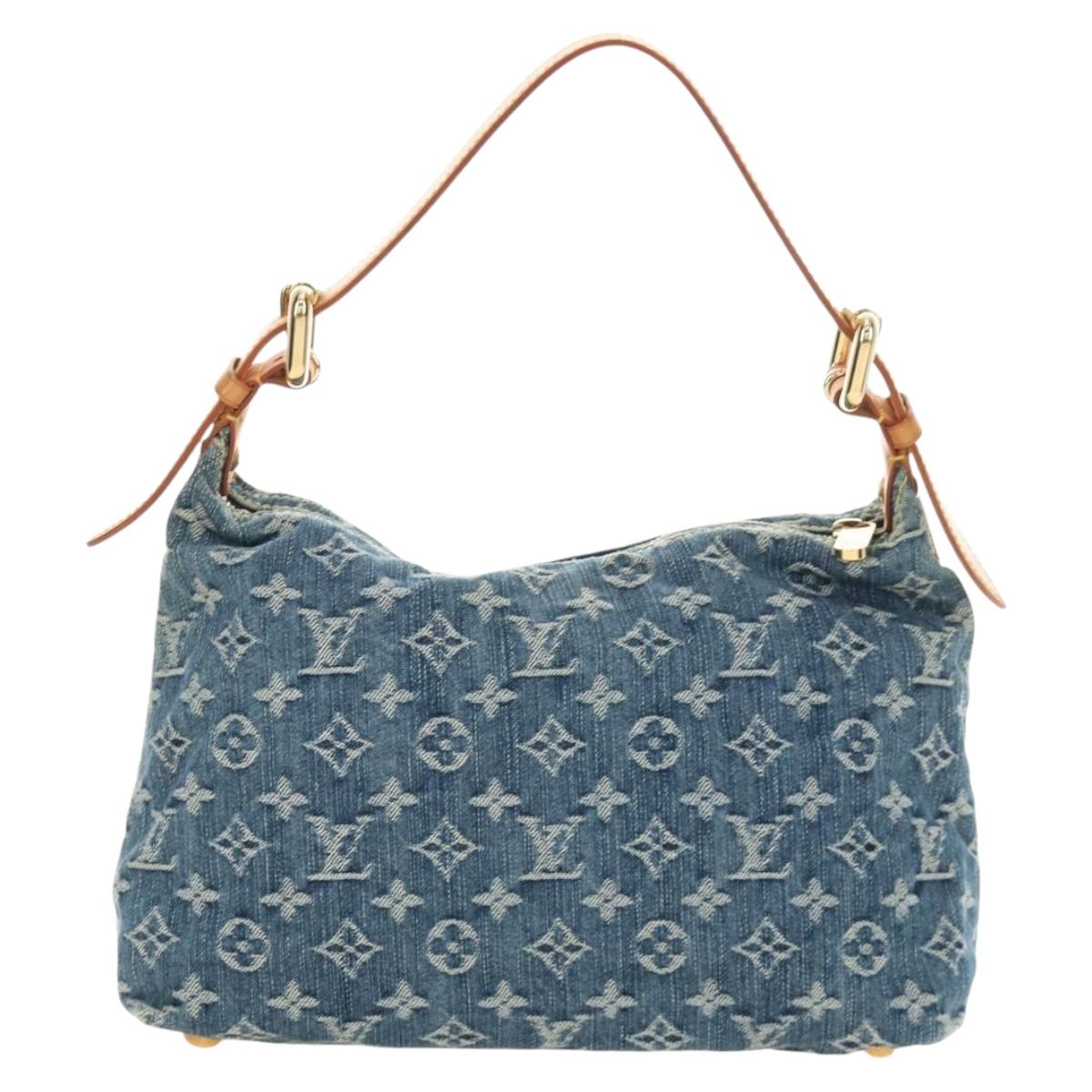 LOUIS VUITTON Monogram Denim Buggy PM Shoulder Bag Blue M95049 LV Auth mr2567SAM