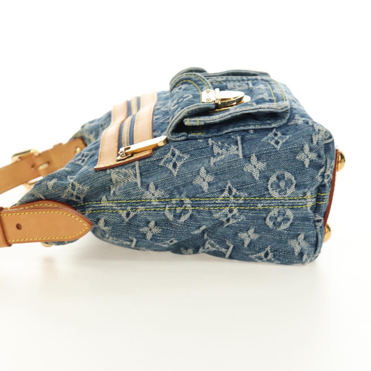 LOUIS VUITTON Monogram Denim Buggy PM Shoulder Bag Blue M95049 LV Auth mr2567SAM