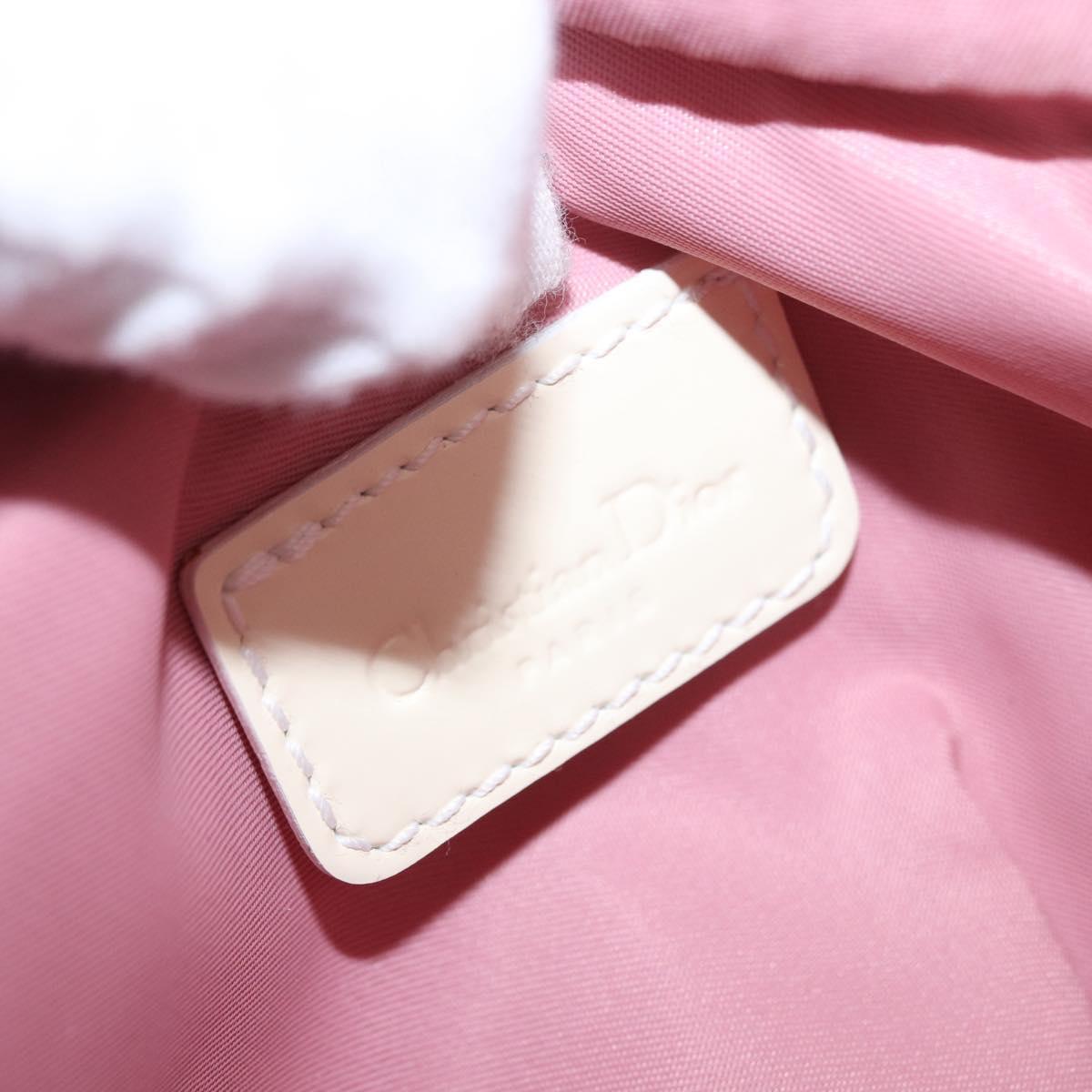 Christian Dior Shoulder Bag Nylon Pink Silver Auth mr2578A