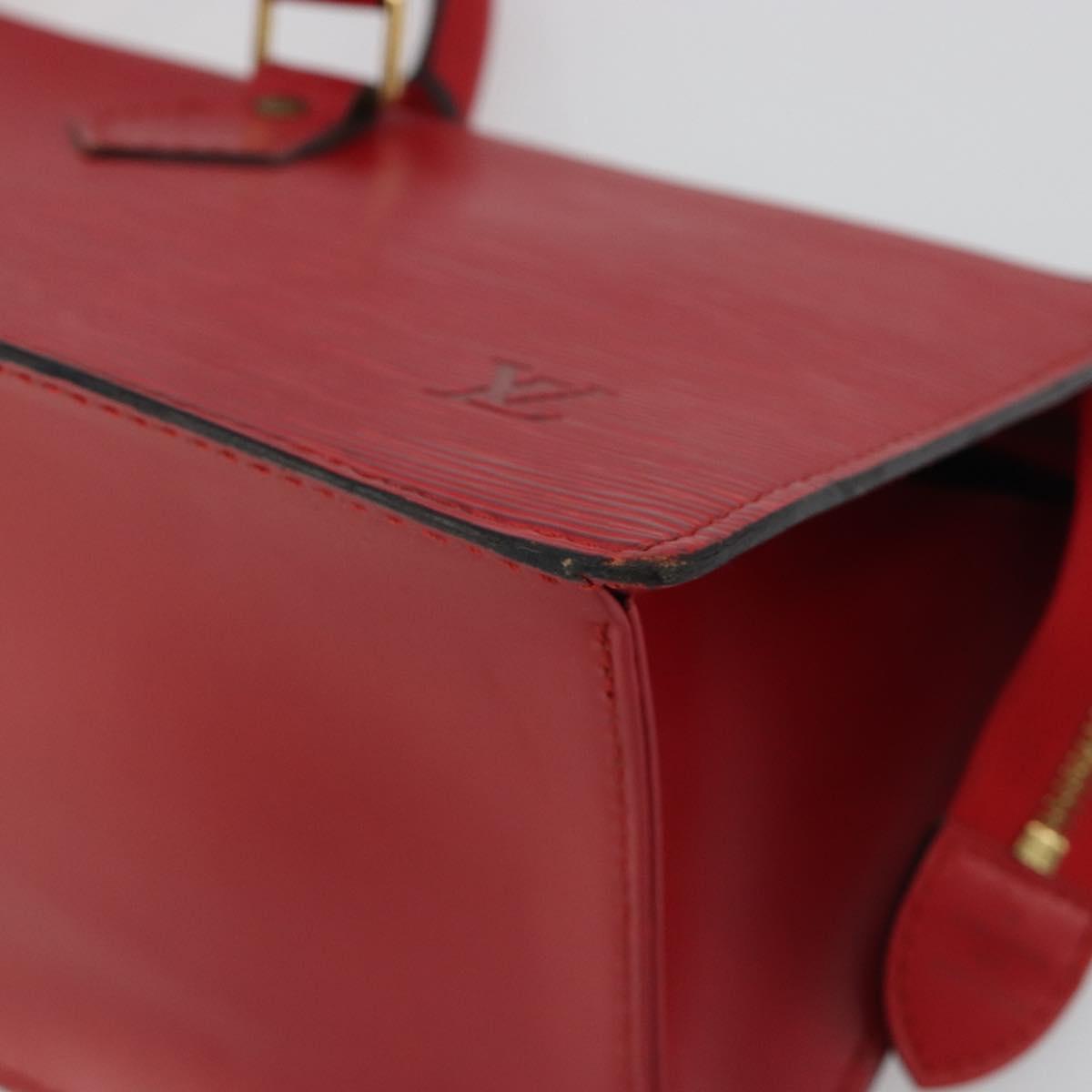 LOUIS VUITTON Epi Sac Triangle Hand Bag Red M52097 LV Auth mr2580A