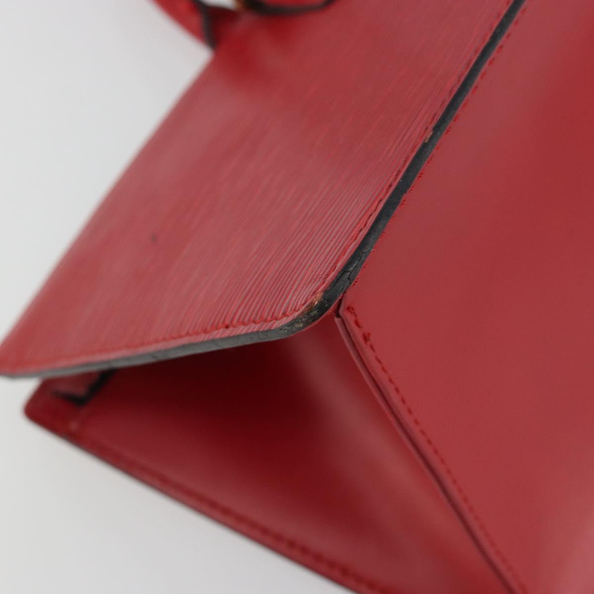 LOUIS VUITTON Epi Sac Triangle Hand Bag Red M52097 LV Auth mr2580A