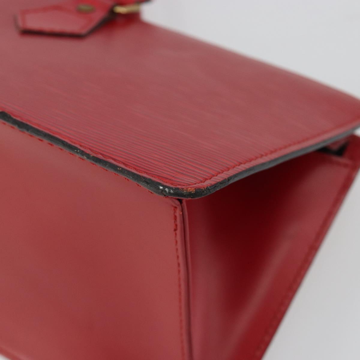LOUIS VUITTON Epi Sac Triangle Hand Bag Red M52097 LV Auth mr2580A