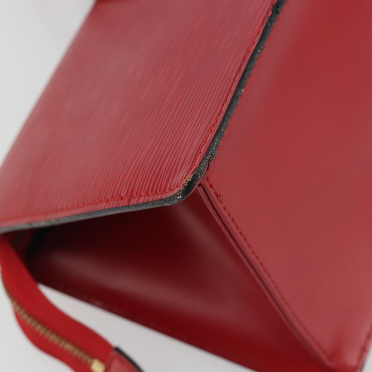 LOUIS VUITTON Epi Sac Triangle Hand Bag Red M52097 LV Auth mr2580A