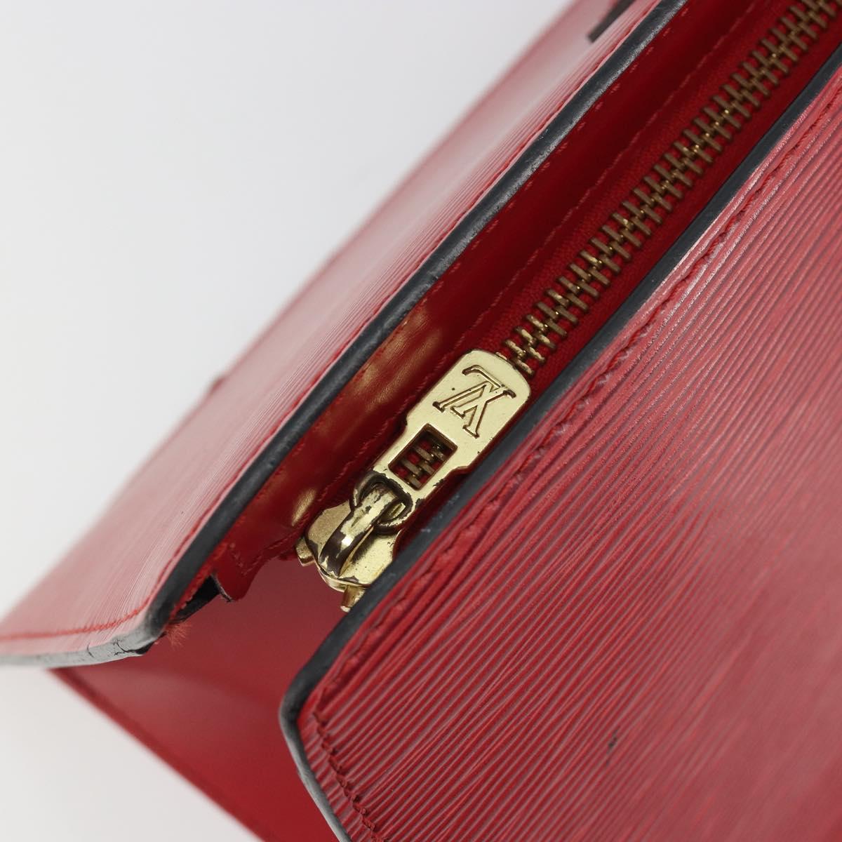 LOUIS VUITTON Epi Sac Triangle Hand Bag Red M52097 LV Auth mr2580A