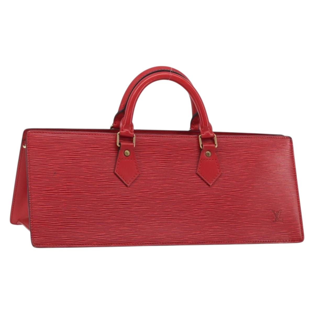 LOUIS VUITTON Epi Sac Triangle Hand Bag Red M52097 LV Auth mr2580A