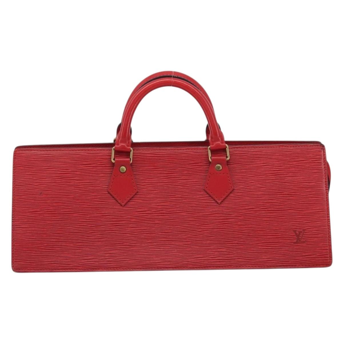 LOUIS VUITTON Epi Sac Triangle Hand Bag Red M52097 LV Auth mr2580A