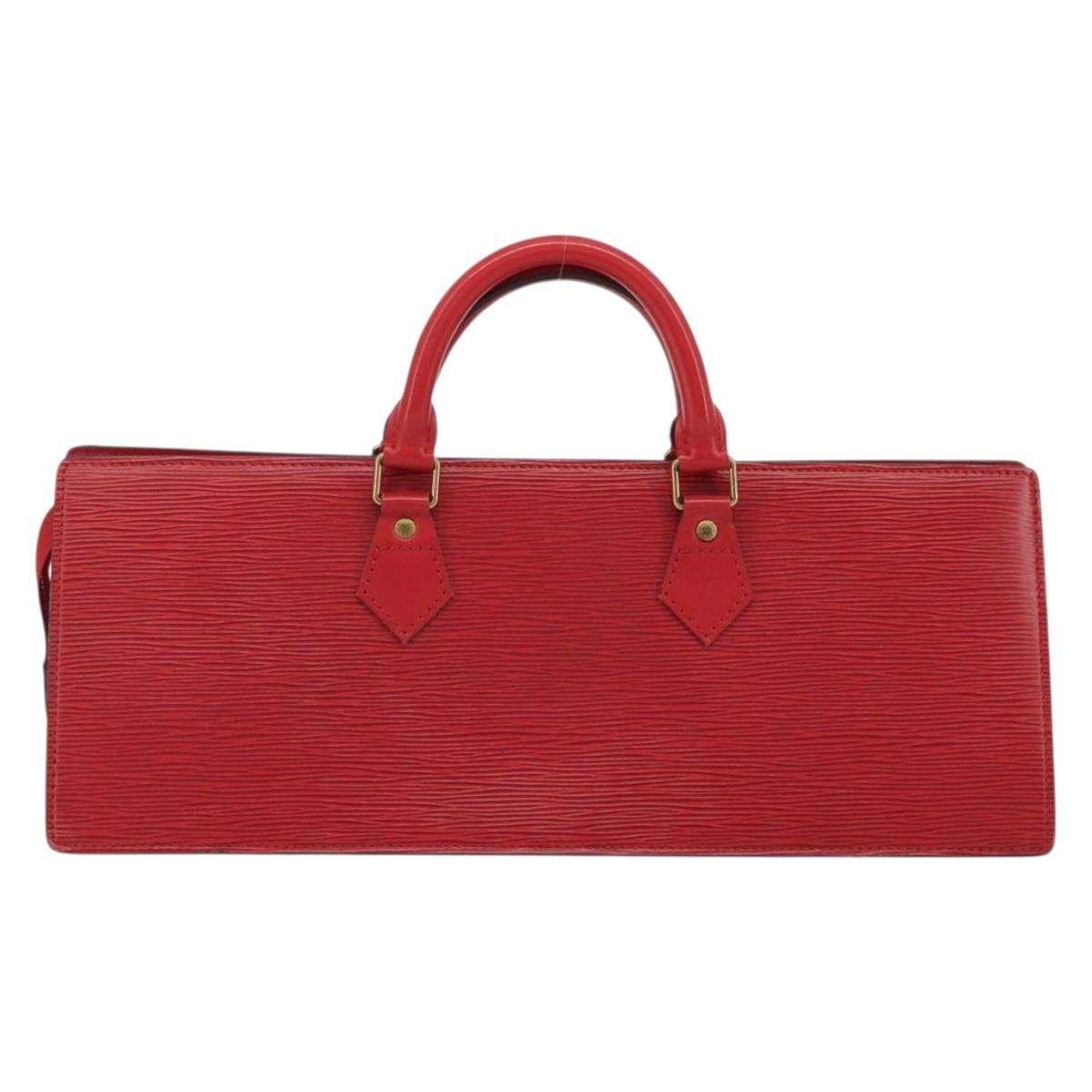 LOUIS VUITTON Epi Sac Triangle Hand Bag Red M52097 LV Auth mr2580A