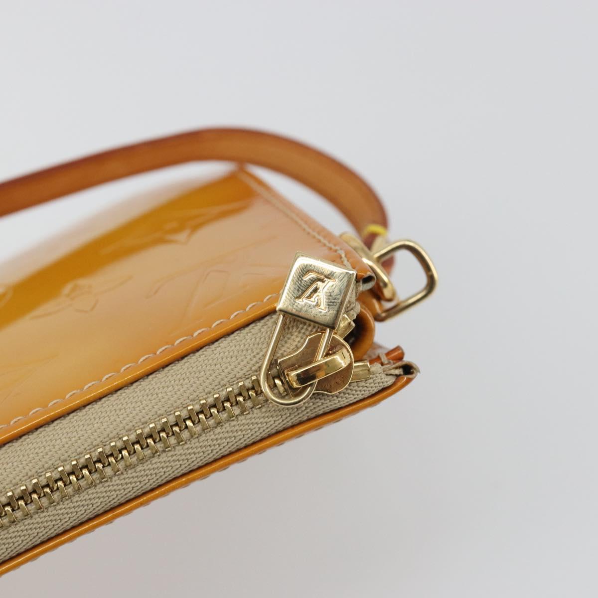 LOUIS VUITTON Monogram Vernis Lexington Pouch Beige M91010 LV Auth mr2581A