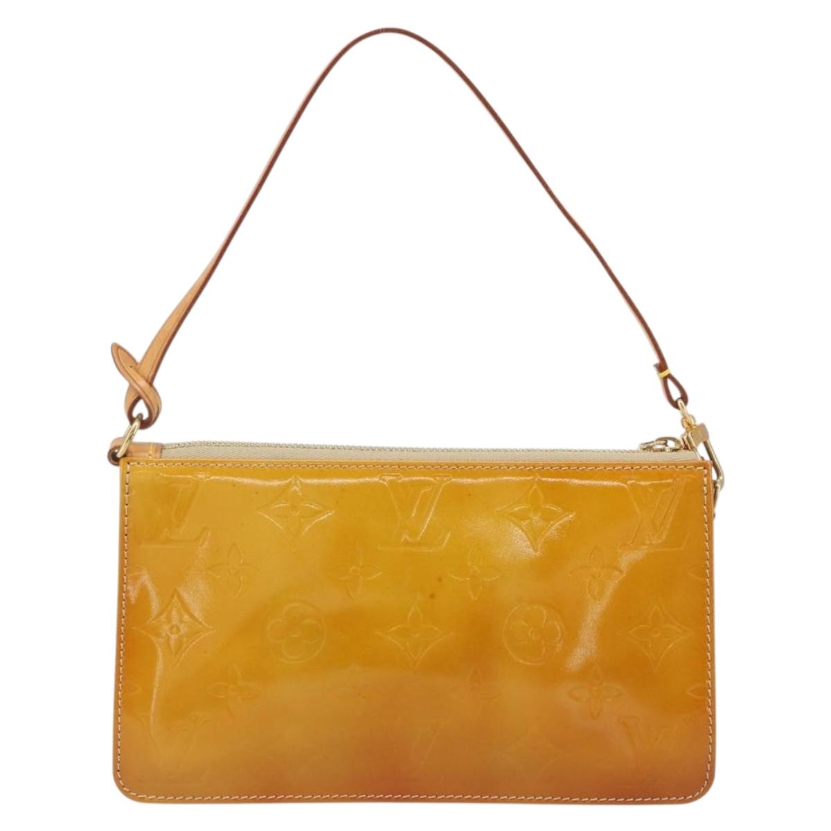 LOUIS VUITTON Monogram Vernis Lexington Pouch Beige M91010 LV Auth mr2581A