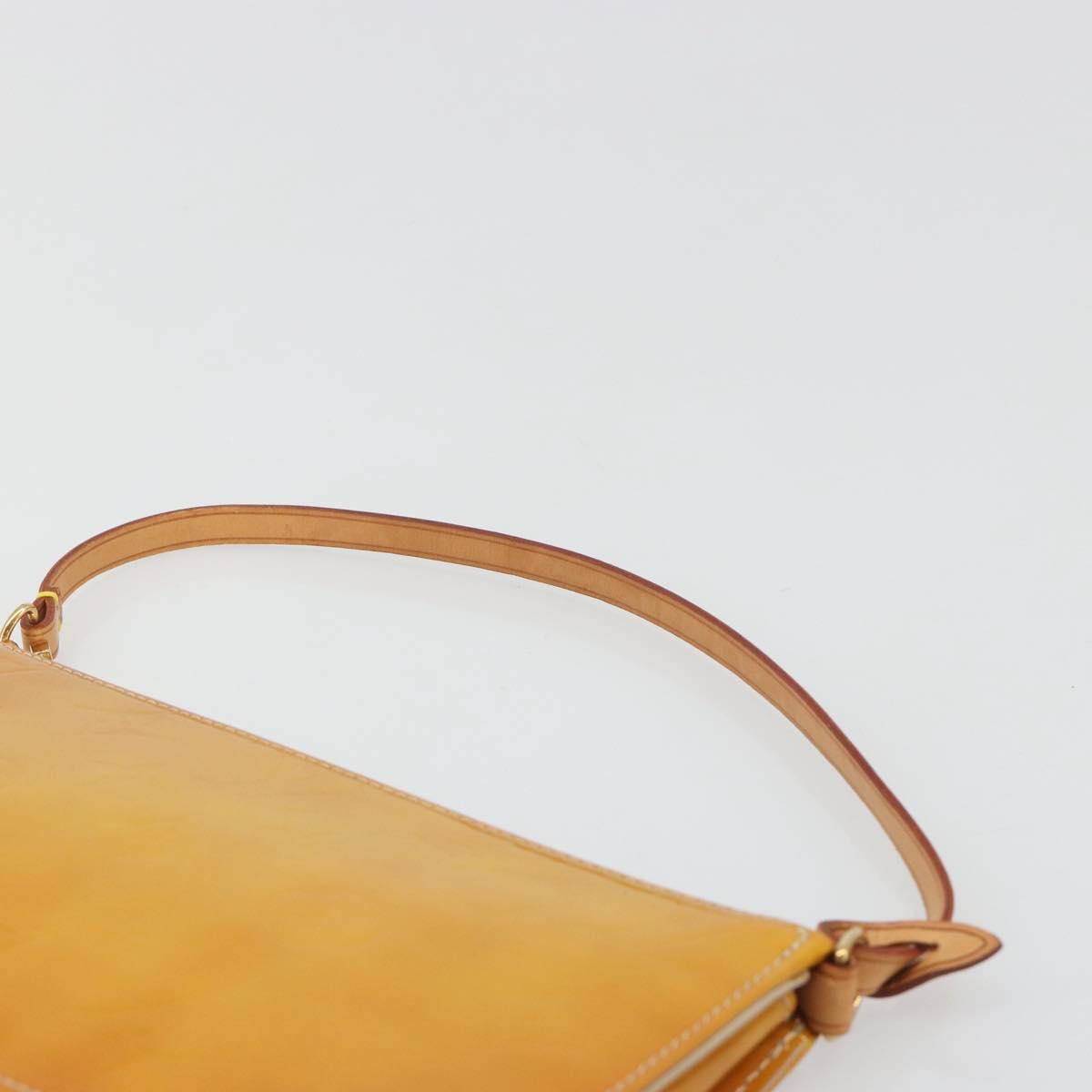 LOUIS VUITTON Monogram Vernis Lexington Pouch Beige M91010 LV Auth mr2581A