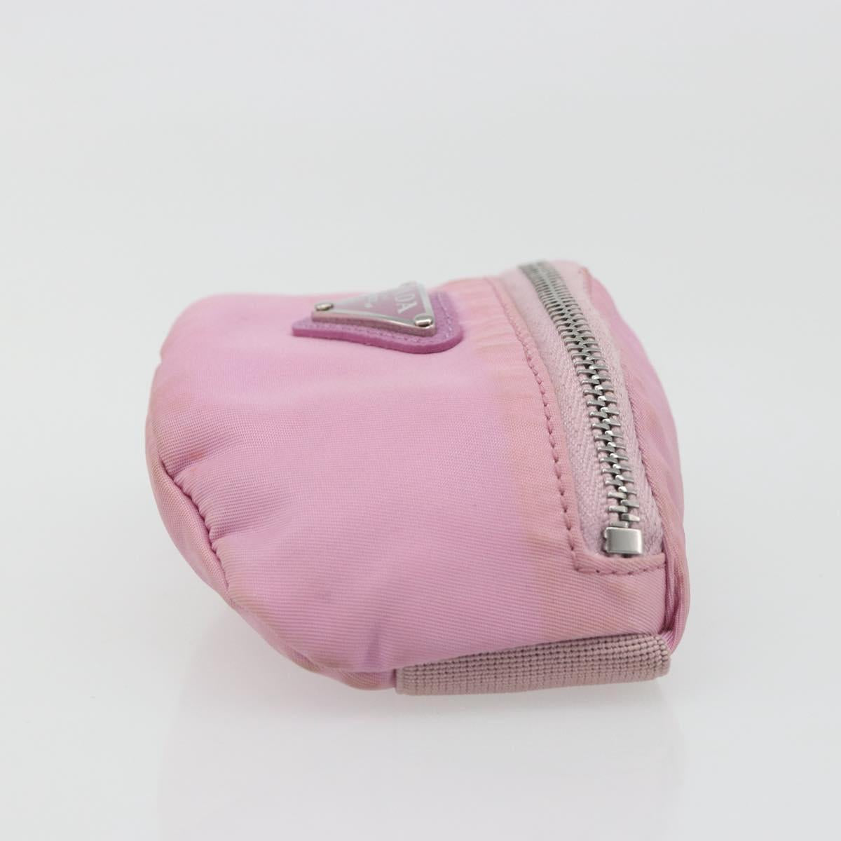 PRADA Arm Pouch Nylon Pink Silver Auth mr2583