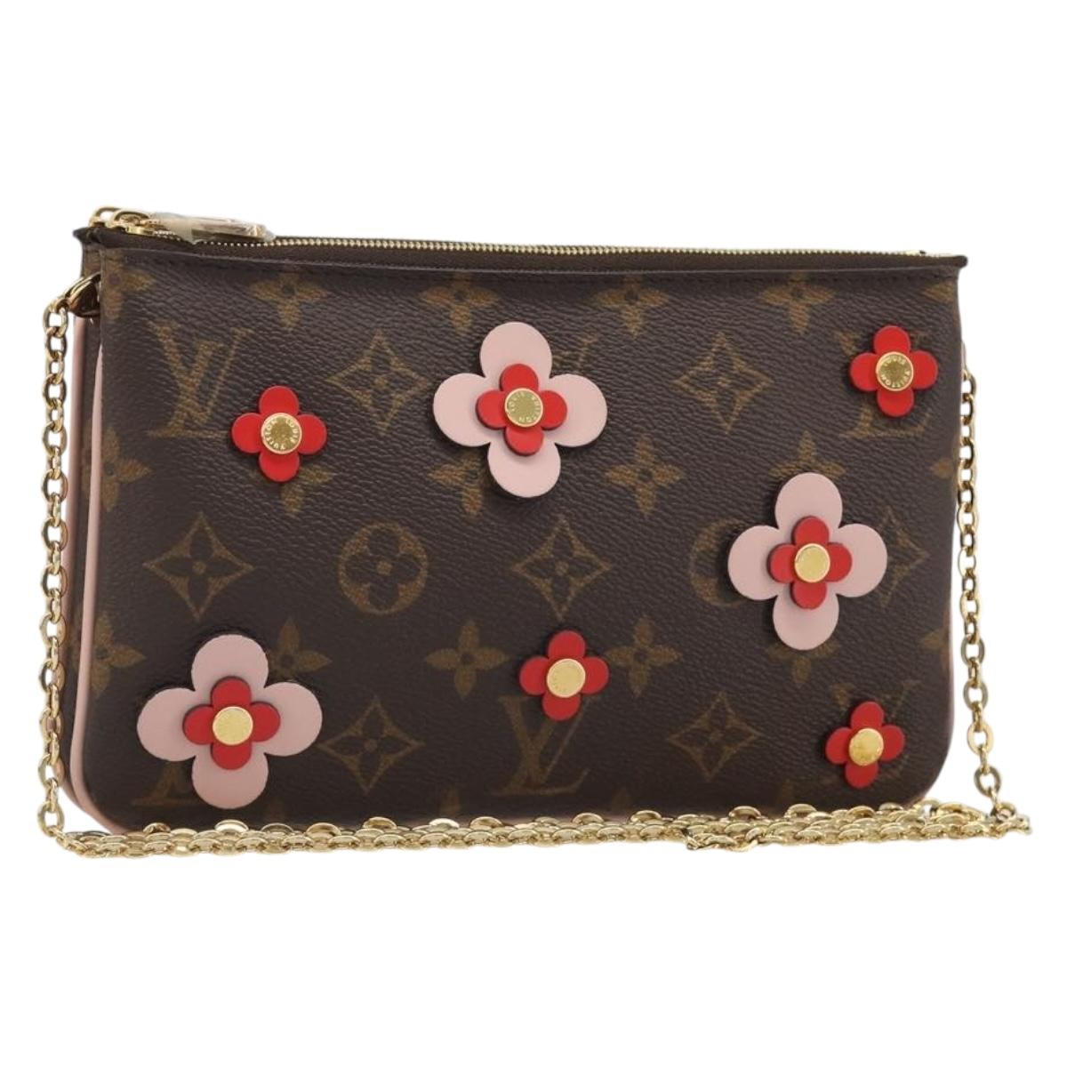 LOUIS VUITTON Monogram Pochette Double Zip Shoulder Bag M63905 LV Auth mr2584V