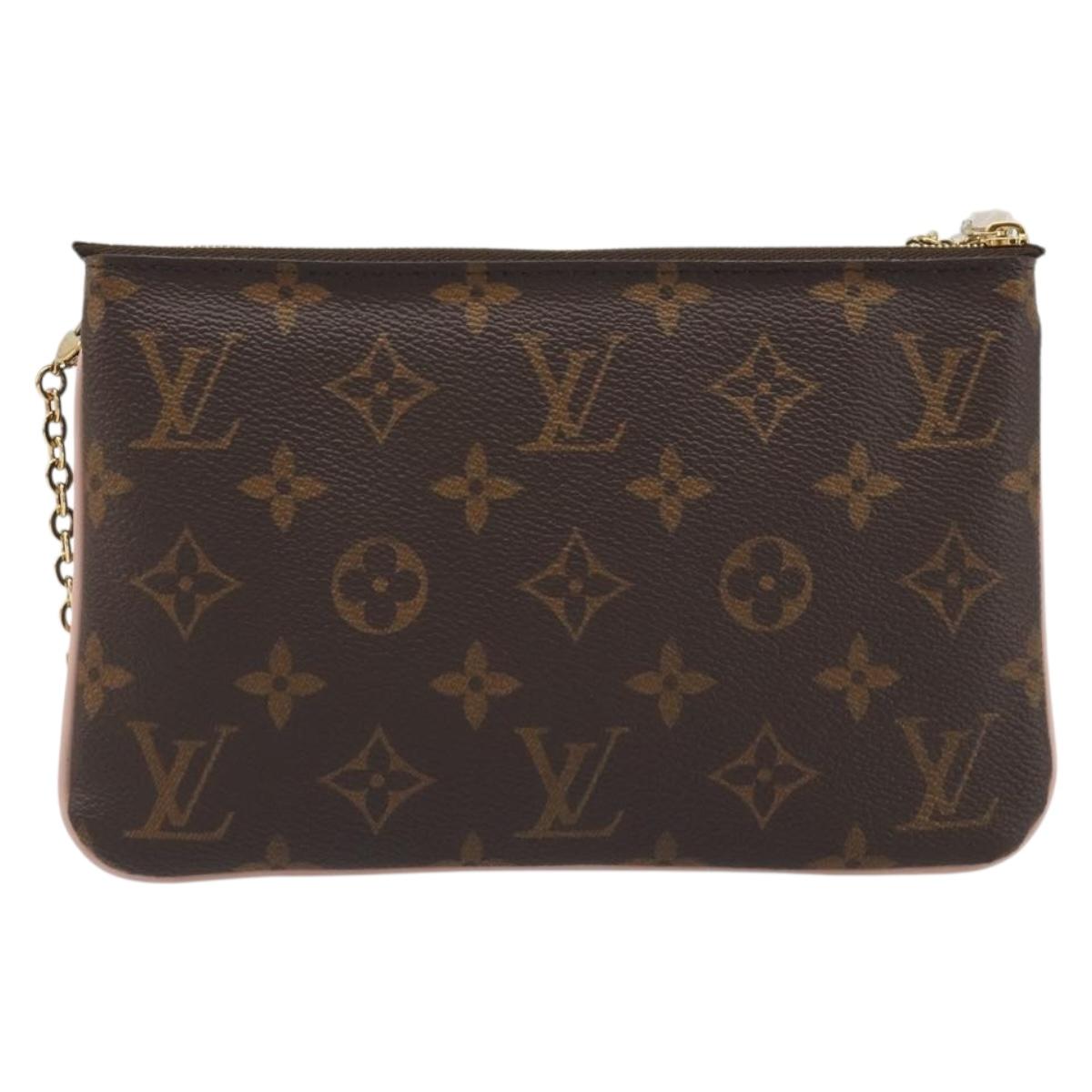 LOUIS VUITTON Monogram Pochette Double Zip Shoulder Bag M63905 LV Auth mr2584V