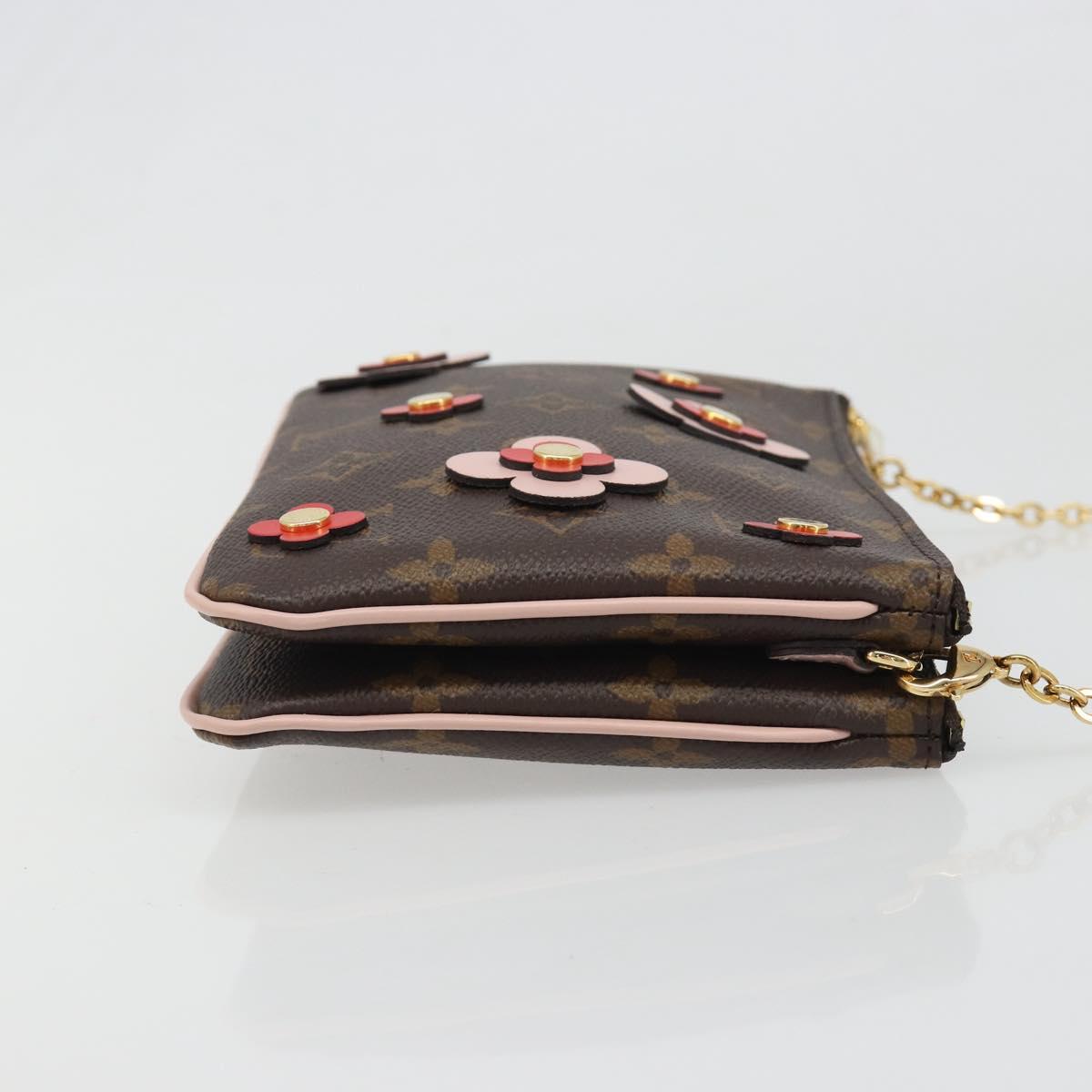 LOUIS VUITTON Monogram Pochette Double Zip Shoulder Bag M63905 LV Auth mr2584V