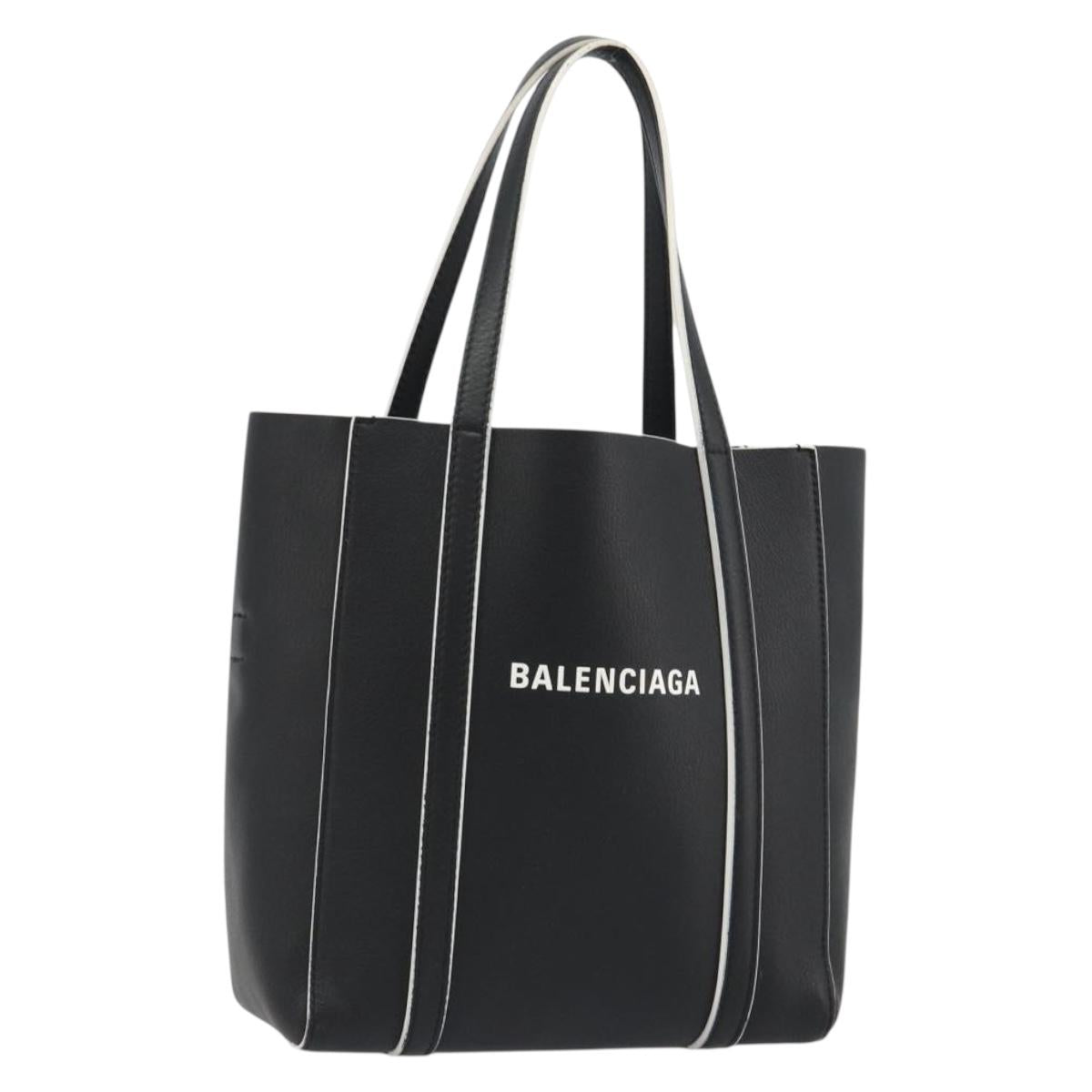 BALENCIAGA Everyday XXS Hand Bag Leather Black Auth mr2588A
