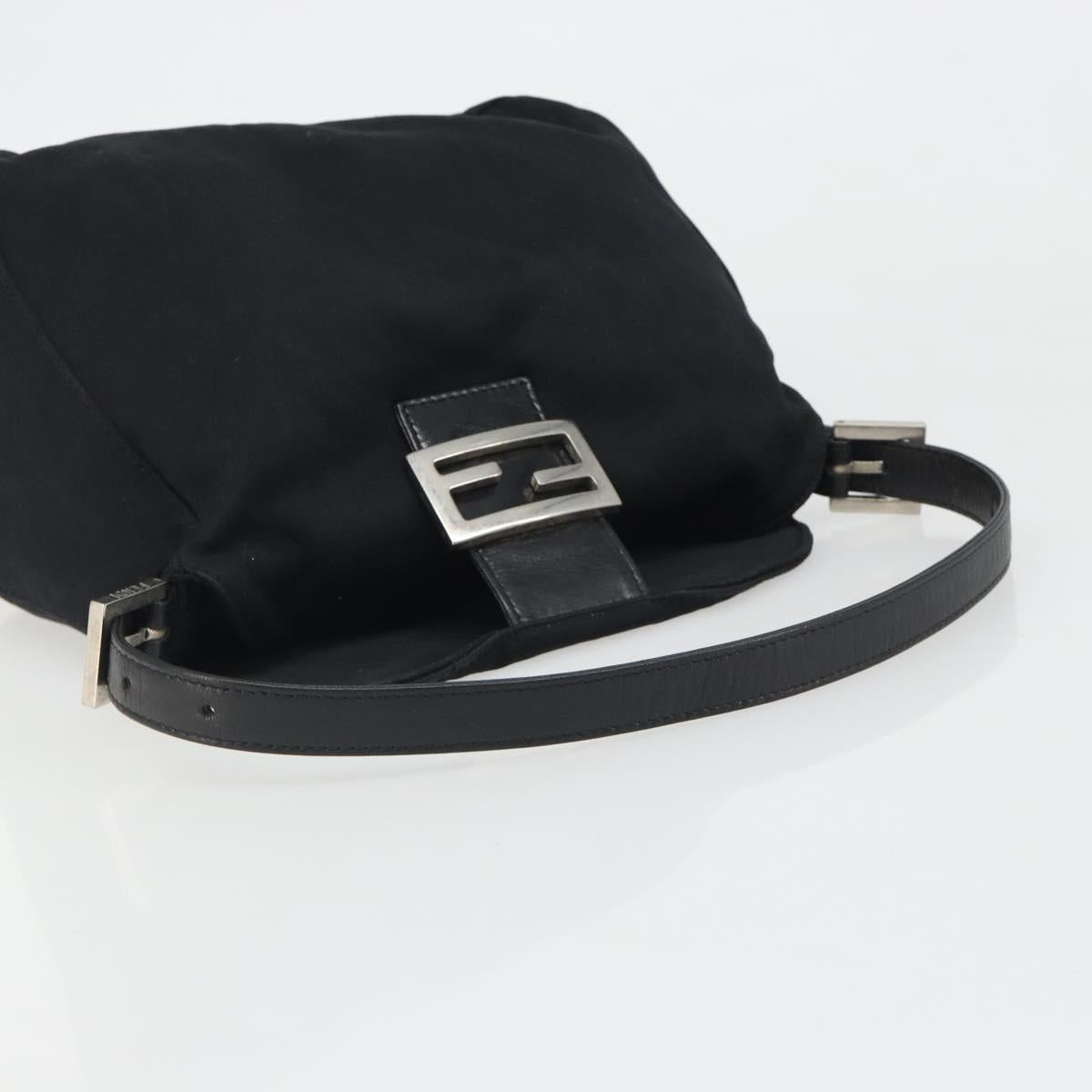 FENDI Hand Bag cotton Black Silver Auth mr2595