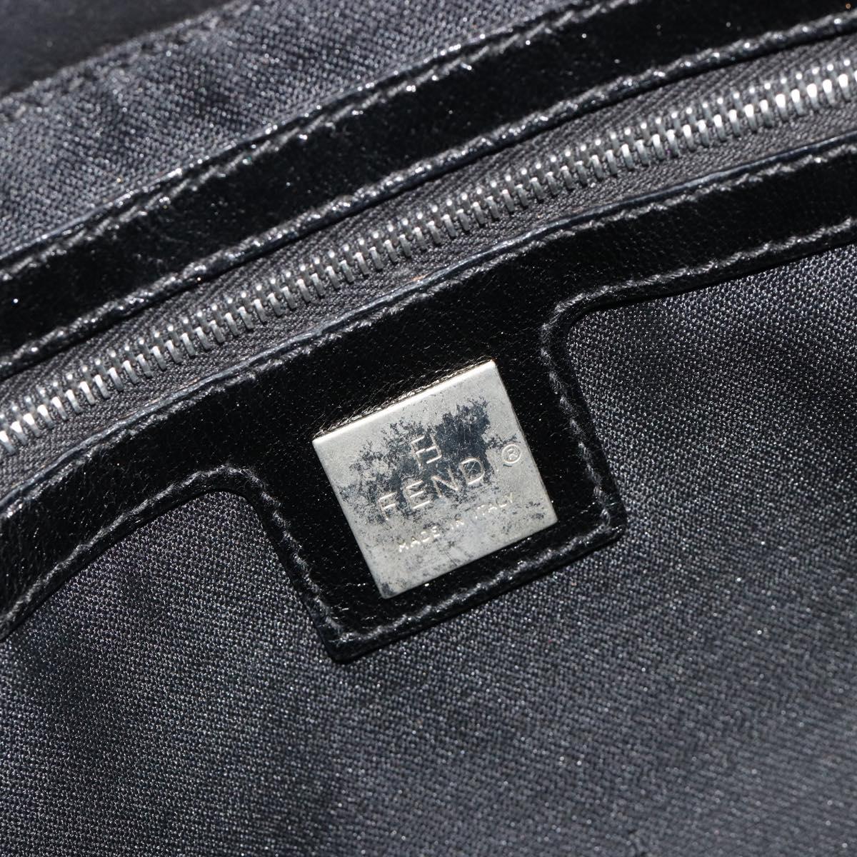 FENDI Hand Bag Suede Black Silver Auth mr2611A