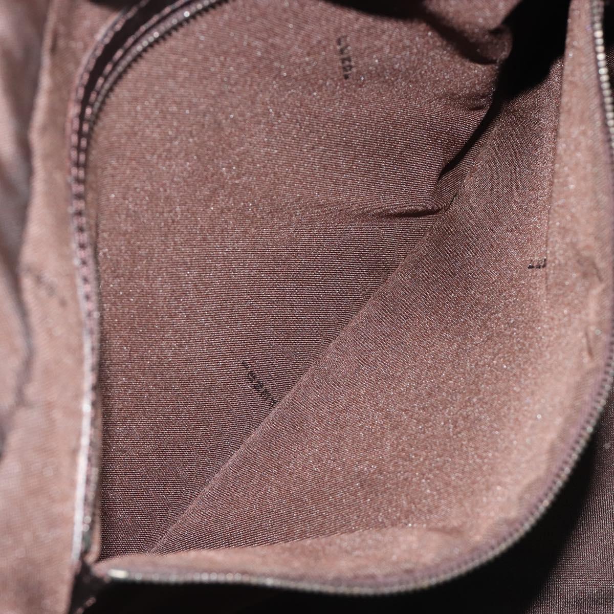 FENDI Zucca Canvas Hand Bag Black Brown Auth mr2615A