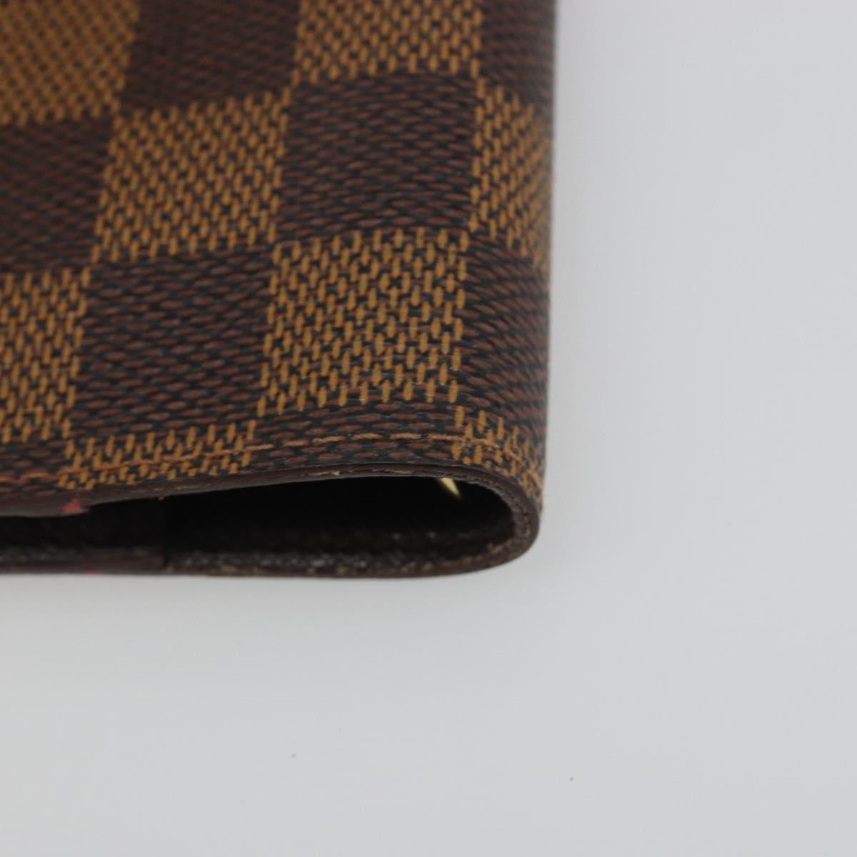 LOUIS VUITTON Damier Ebene Agenda PM Day Planner Cover R20700 LV Auth mr2618