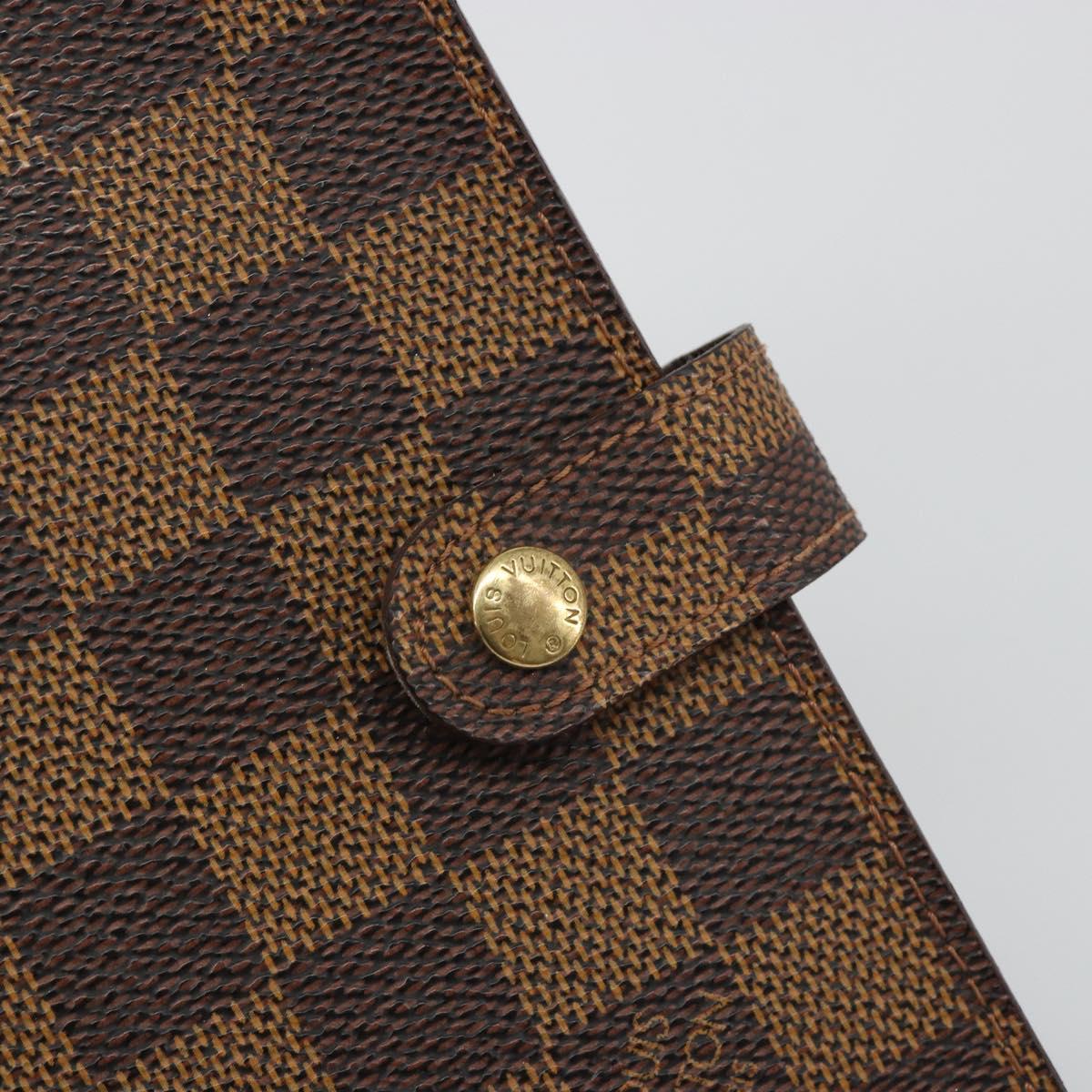 LOUIS VUITTON Damier Ebene Agenda PM Day Planner Cover R20700 LV Auth mr2618