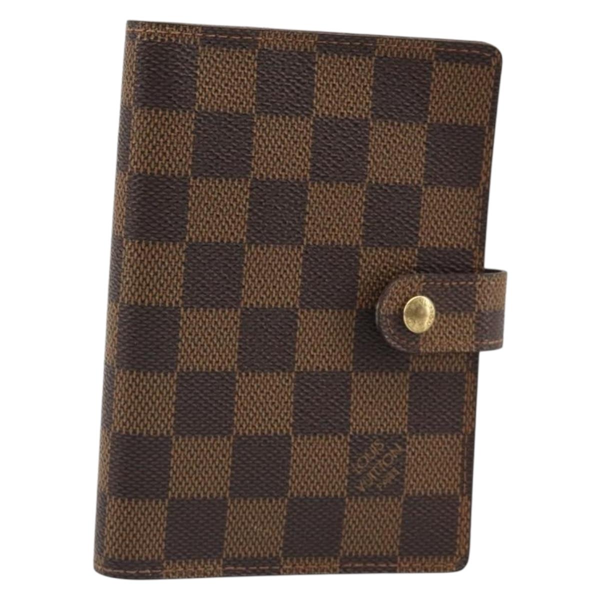LOUIS VUITTON Damier Ebene Agenda PM Day Planner Cover R20700 LV Auth mr2618
