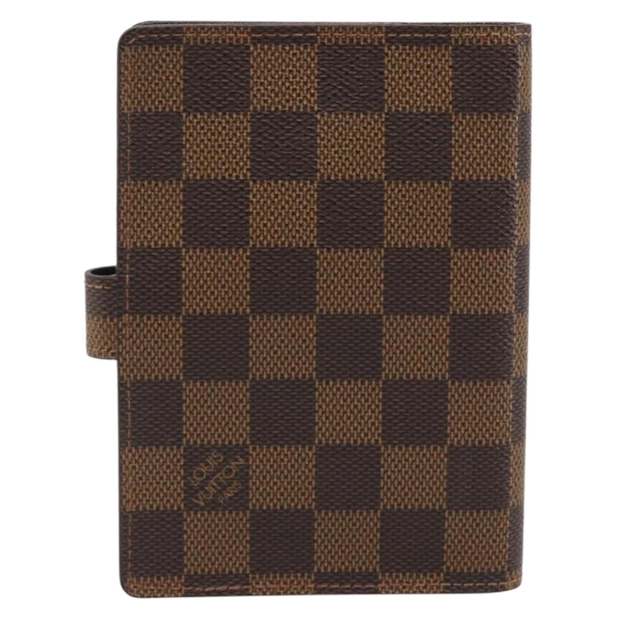 LOUIS VUITTON Damier Ebene Agenda PM Day Planner Cover R20700 LV Auth mr2618