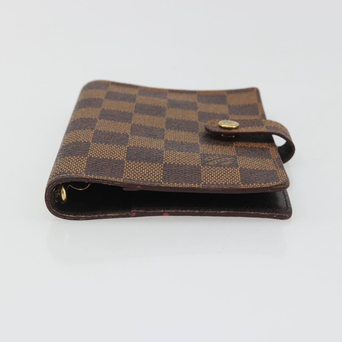 LOUIS VUITTON Damier Ebene Agenda PM Day Planner Cover R20700 LV Auth mr2618