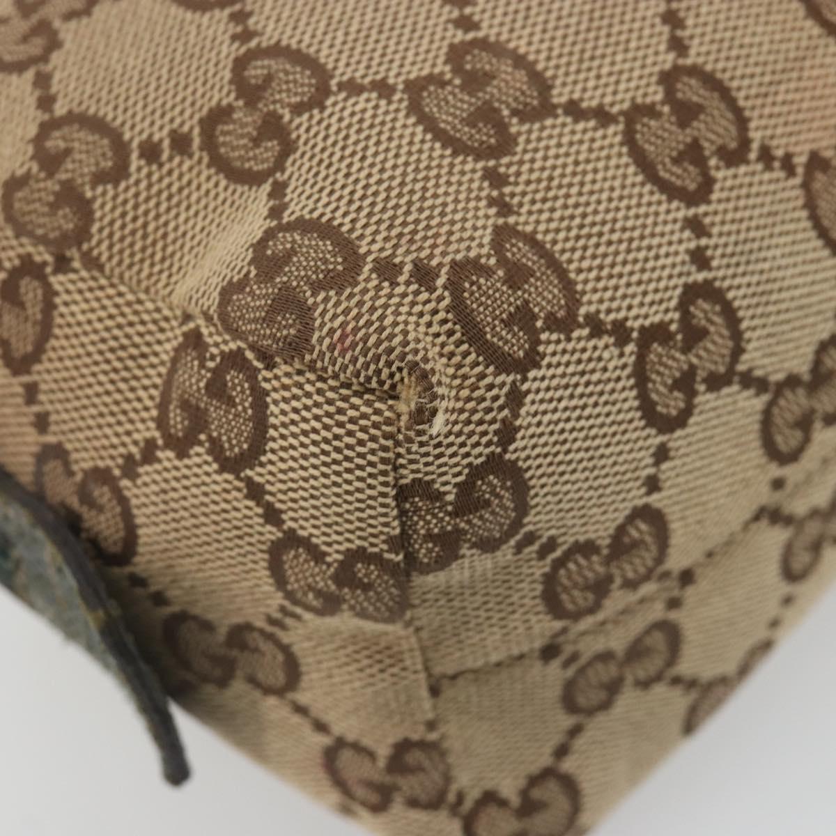 GUCCI GG Canvas Pouch Beige 29595 Auth mr2621