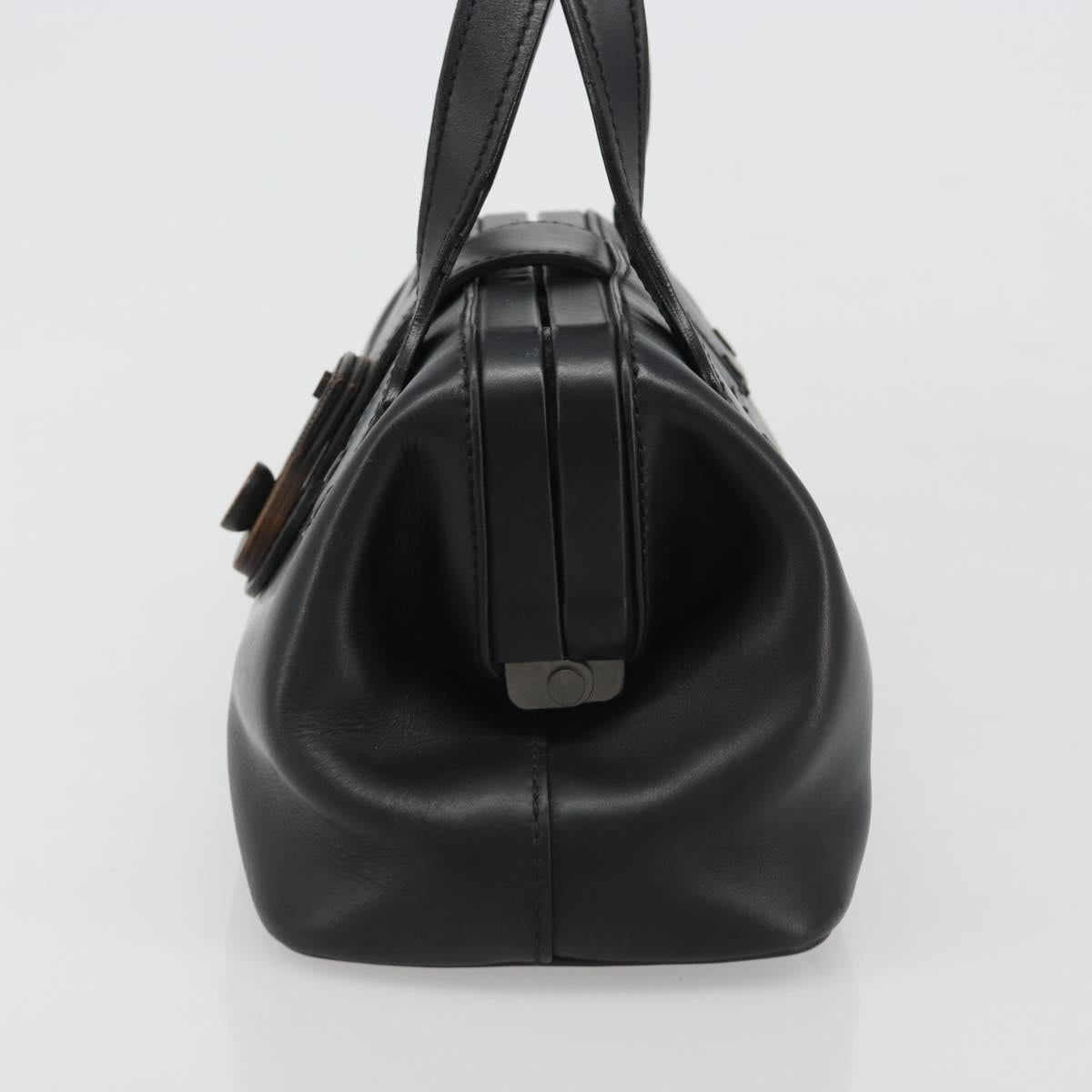 GUCCI Hand Bag Leather Black 105378 Auth mr2622A
