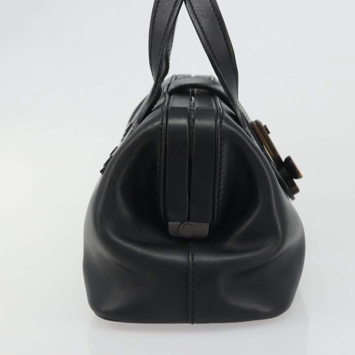GUCCI Hand Bag Leather Black 105378 Auth mr2622A