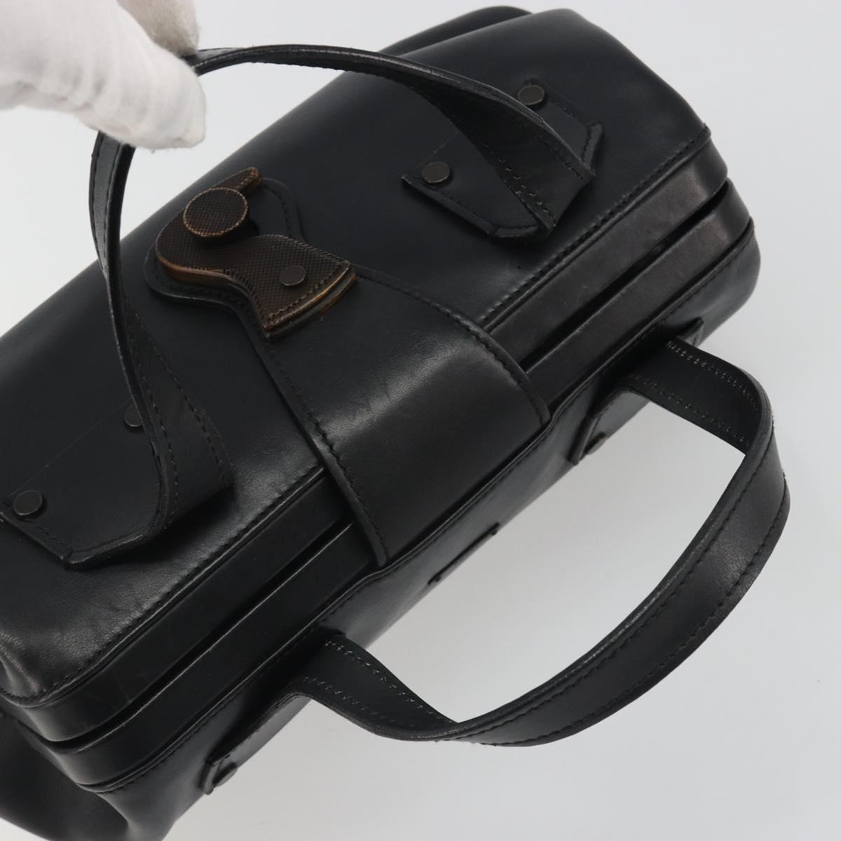 GUCCI Hand Bag Leather Black 105378 Auth mr2622A