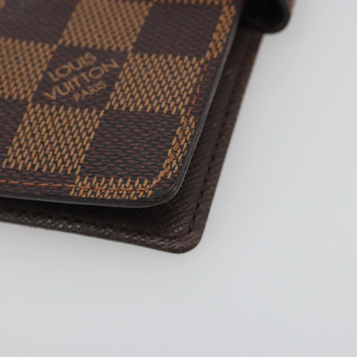 LOUIS VUITTON Damier Ebene Agenda PM Day Planner Cover R20700 LV Auth mr2623